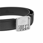 Gucci Men's Plaque Buckle Belt in Black