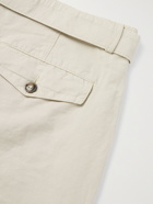 OFFICINE GÉNÉRALE - Julian Slim-Fit Garment-Dyed Cotton and Linen-Blend Shorts - Neutrals