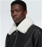 Bottega Veneta - Shearling-trimmed leather jacket