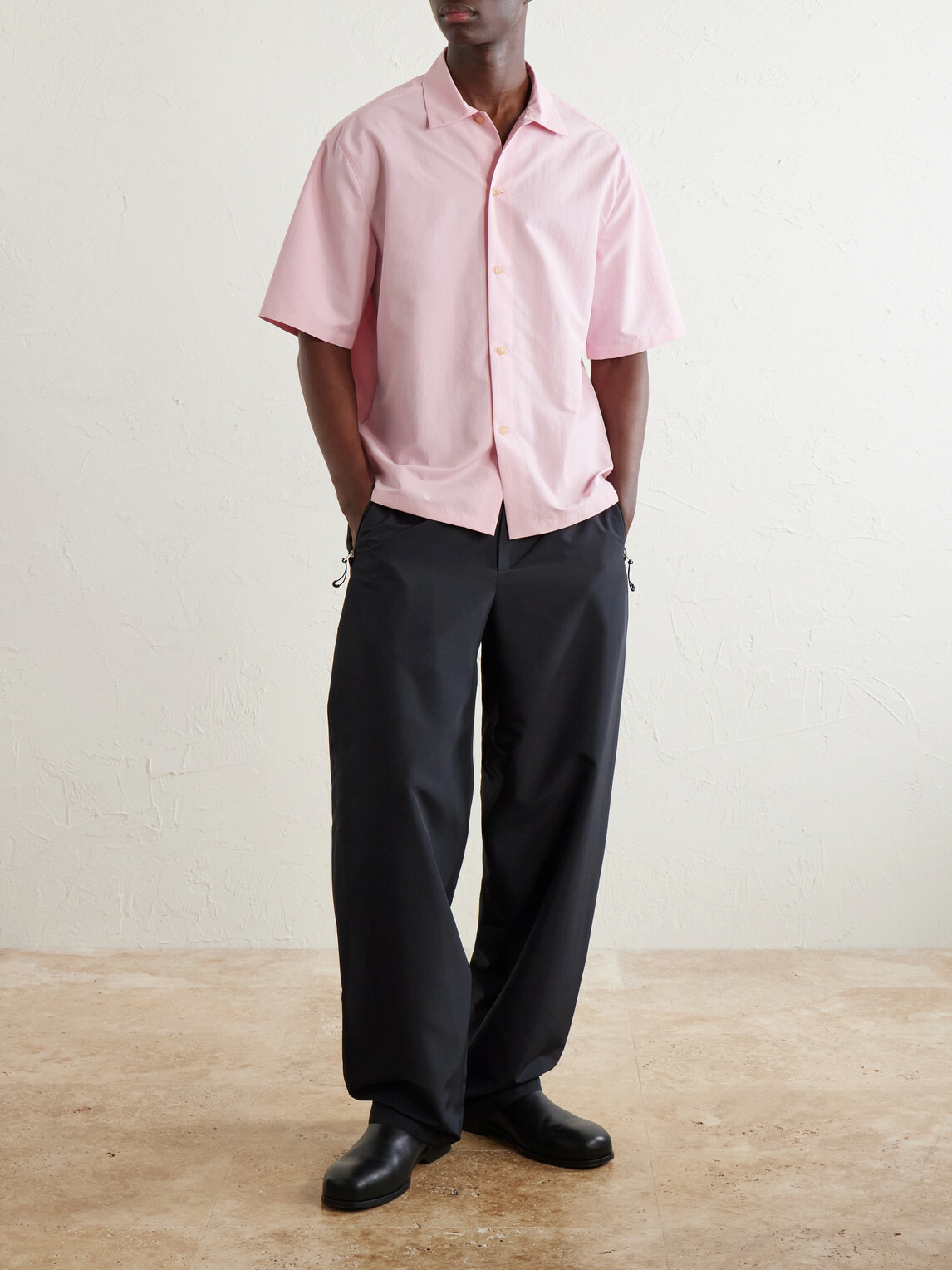Jil Sander - Spread-Collar Poplin Shirt - Pink