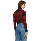 MISBHV Black and Red Active Zip Turtleneck