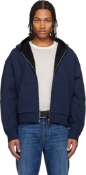Givenchy Navy Zipped Scuba Hoodie
