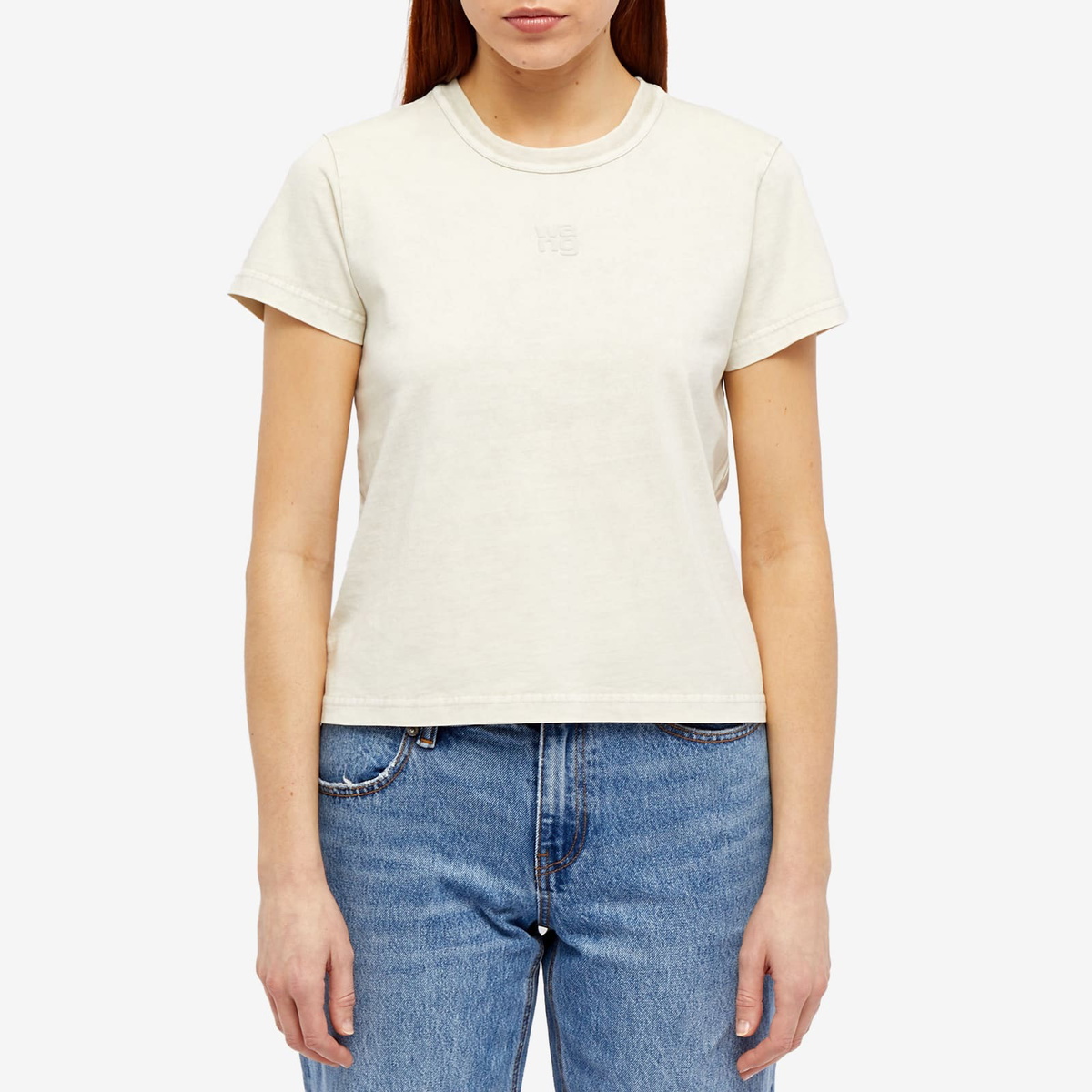 Alexander Wang Women's Puff Paint Logo Essential Shrunken T-Shirt