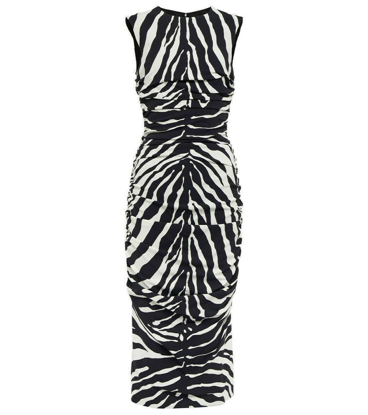 Dolce&Gabbana - Zebra-print cady midi dress Dolce & Gabbana