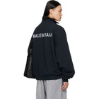 Balenciaga Black Shirt Collar Sweatshirt