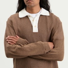 Palmes Men's Knitted Rugby Shirt in Brown