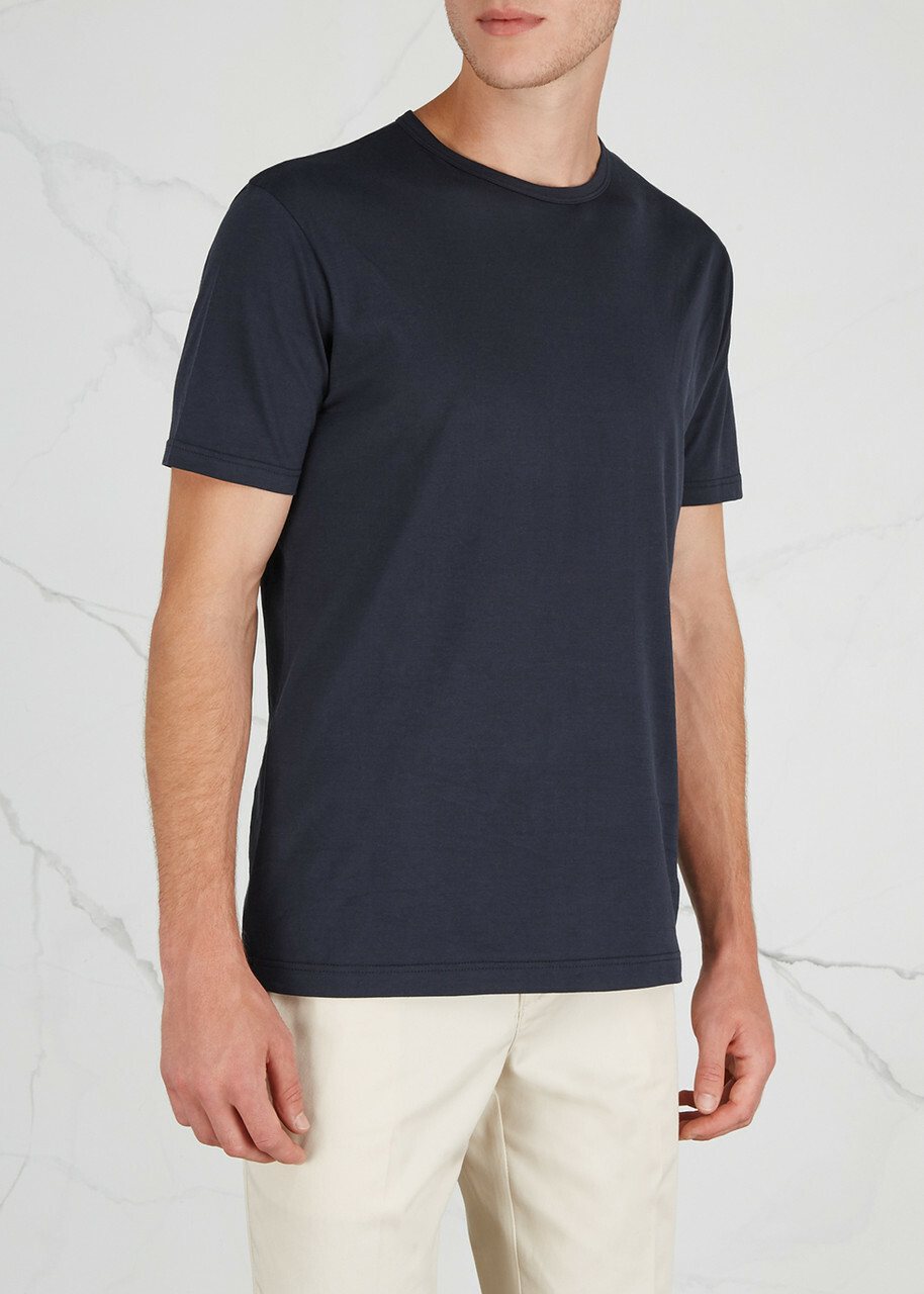 Sunspel Cotton T-shirt Navy