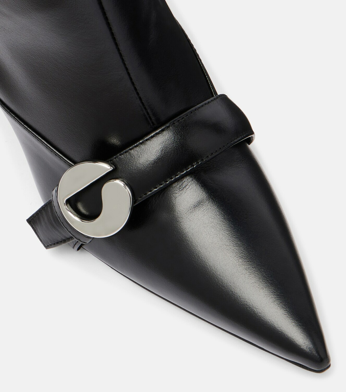 Coperni Logo leather knee-high boots