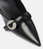 Coperni Logo leather knee-high boots