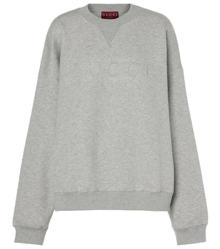Photo: Gucci Logo cotton jersey sweatshirt
