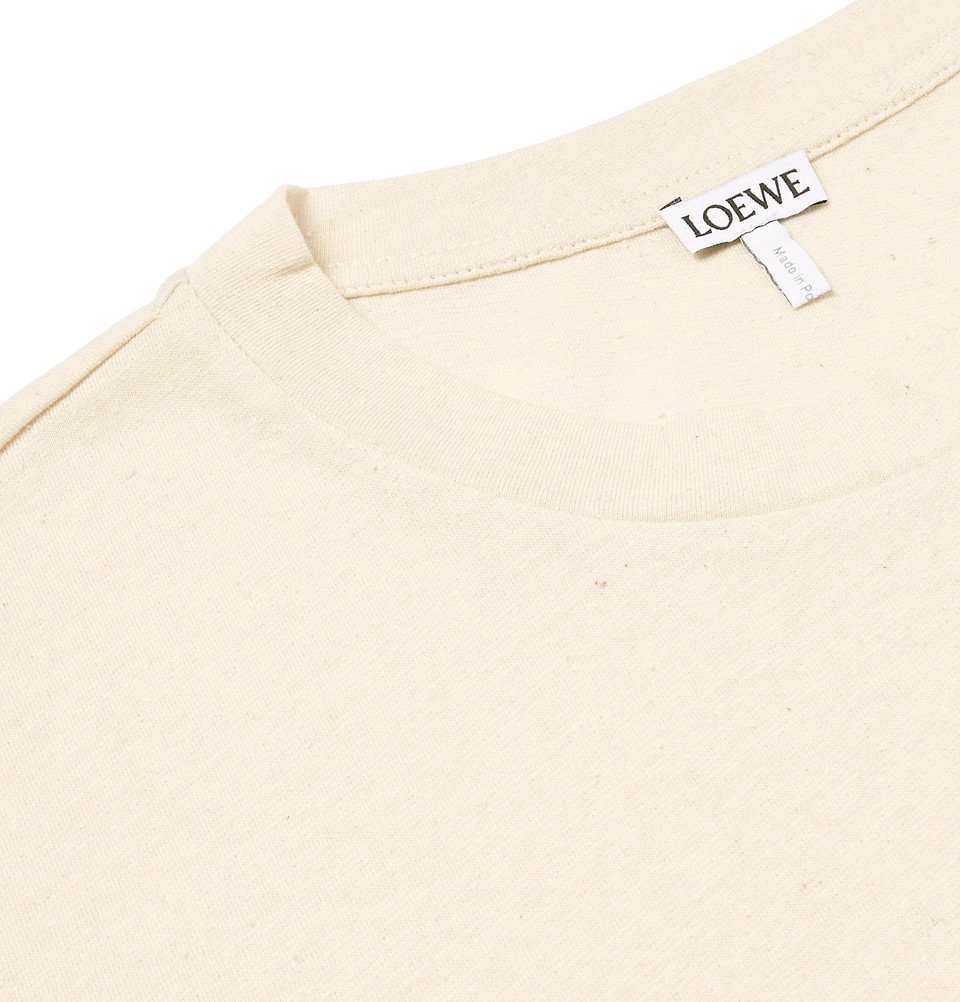 Loewe Logo Shirt in Viscose and Silk White/Multicolor