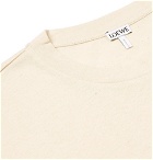 Loewe - Logo-Appliquéd Cotton And Silk-Blend Jersey T-shirt - Off-white