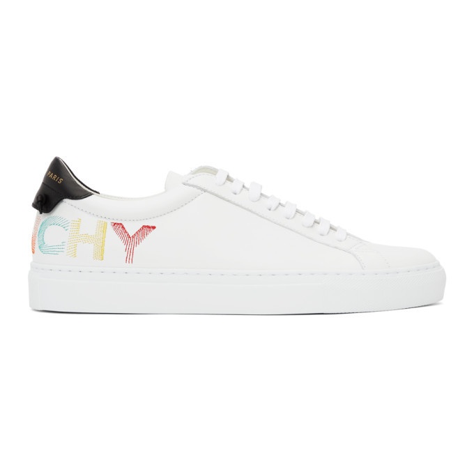 Photo: Givenchy White Embroidered Logo Urban Street Sneakers