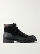 MORJAS - Leather-Trimmed Suede Hiking Boots - Black