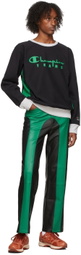 Denim Tears Black & Green Champion Edition Logo Sweatshirt