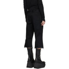 Rick Owens Black Tower Bolan Cutoff Jeans