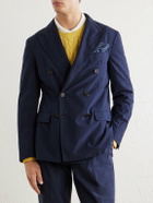 Polo Ralph Lauren - Double-Breasted Cotton-Canvas Suit Jacket - Blue