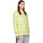 Eckhaus Latta Yellow Grid Lapped Long Sleeve T-Shirt