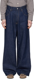 Sunflower Navy Super Wide Jeans