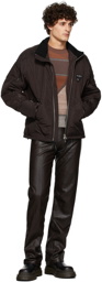 GmbH Brown Pleather Lata Trousers