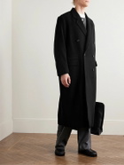 Auralee - Oversized Double-Breasted Super 160s Wool Coat - Black