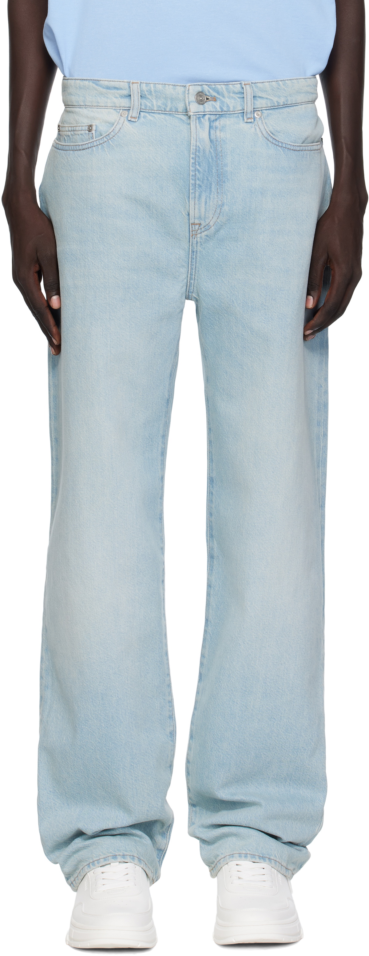 Lacoste Blue 5 Pocket Straight Cut Jeans