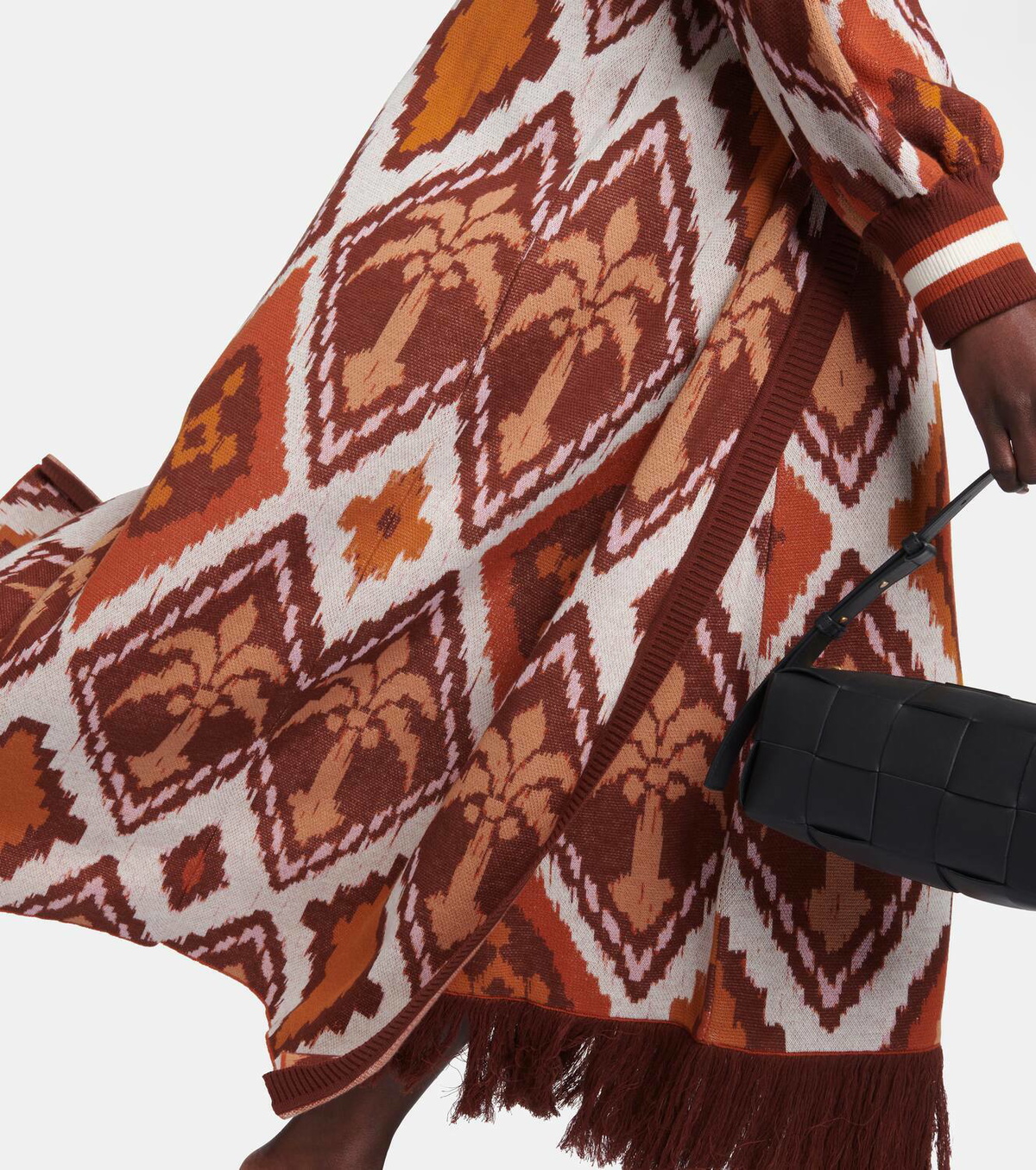 Johanna Ortiz Printed cotton cardigan and bra set