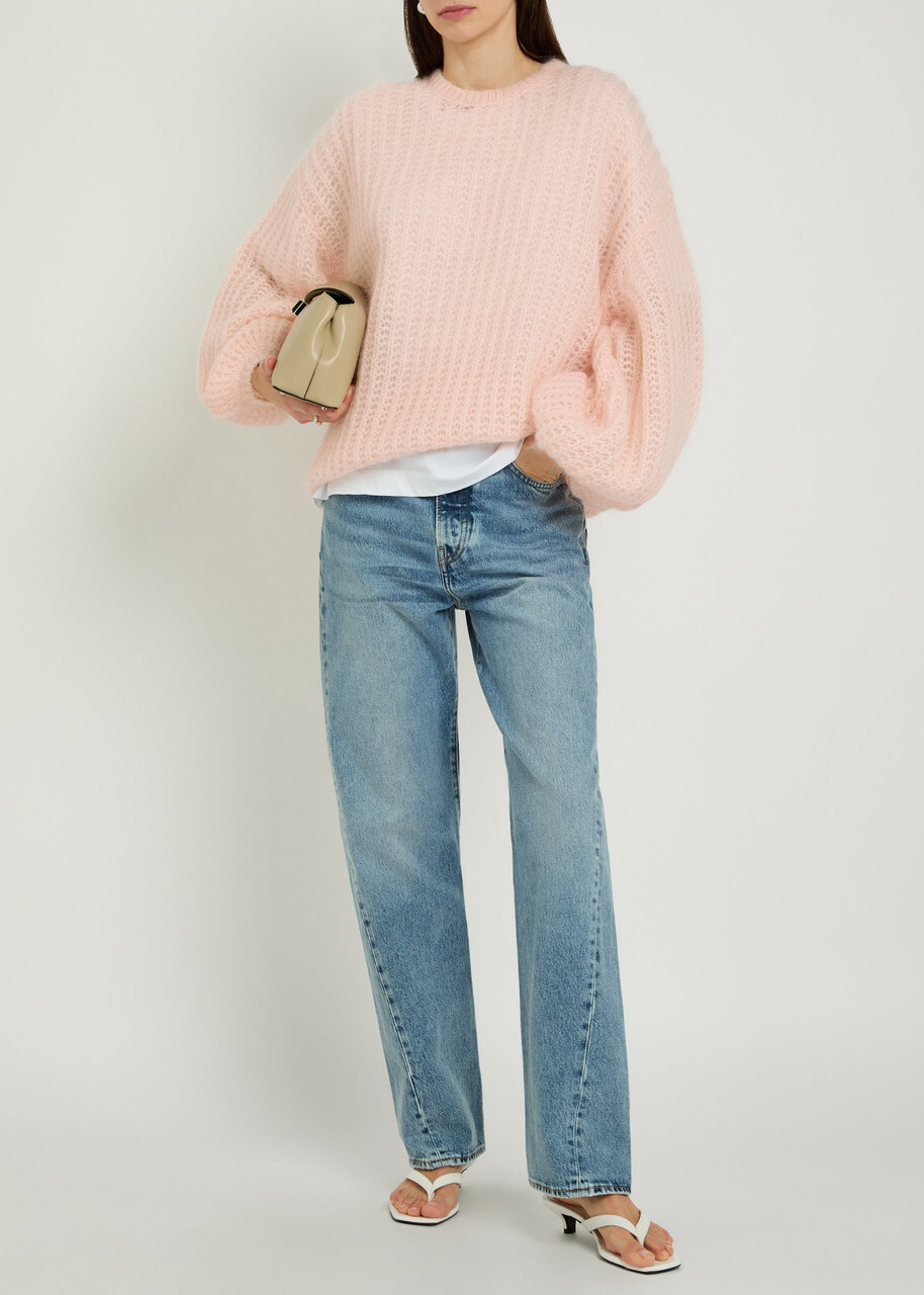 Toteme Puffed Mohair-blend Jumper Light Pink
