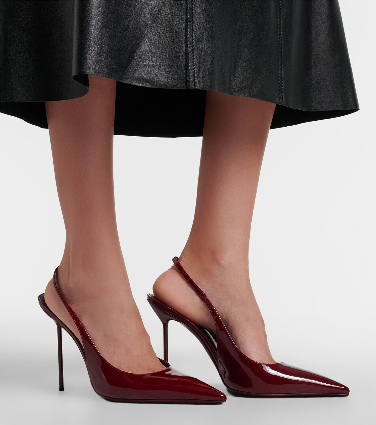 Paris Texas Lidia patent leather slingback pumps
