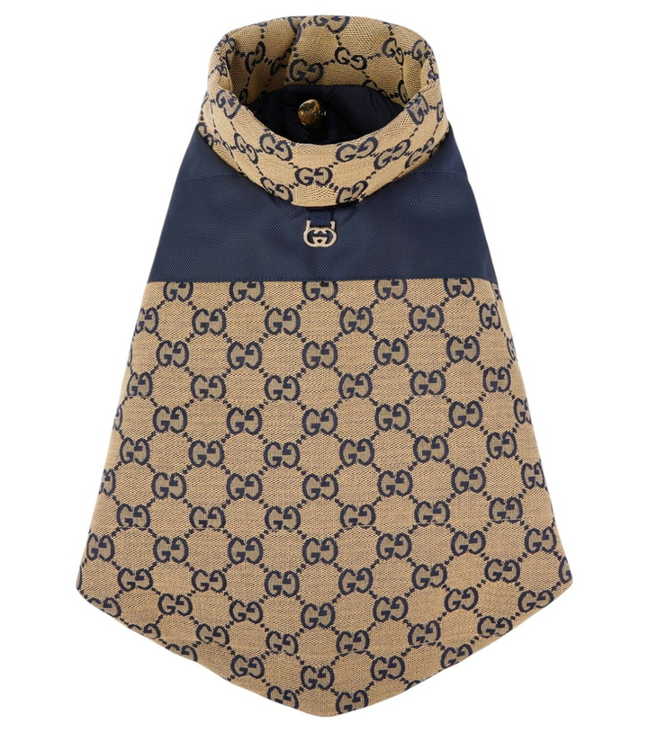 Photo: Gucci GG Supreme reversible dog coat