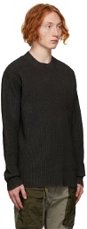 The Viridi-anne Black Knit Spray Pigment Sweater
