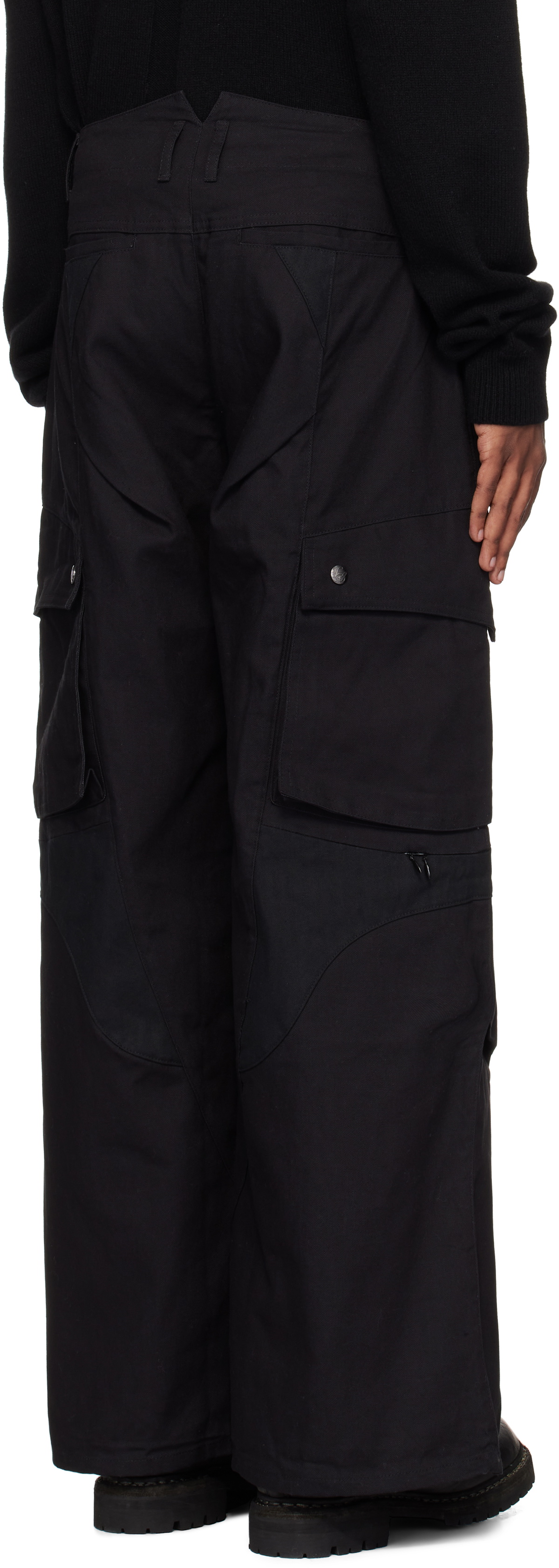 Professor.E Black E Cargo Pants