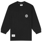 WTAPS Men's 19 Long Sleeve Printed T-Shirt in Black