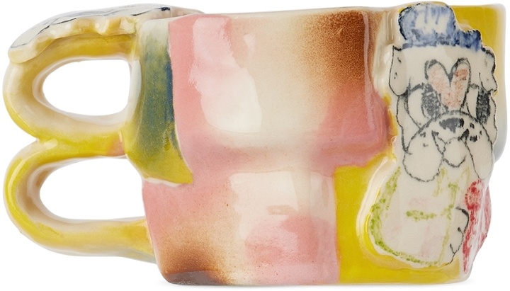 Photo: Handle With Care by Christian Moses Yellow & Pink Big Dog Patchwork Mug