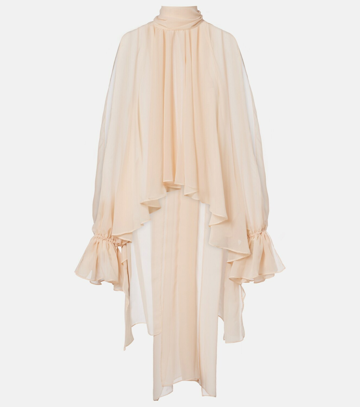 Blumarine Asymmetric georgette blouse