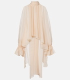 Blumarine Asymmetric georgette blouse