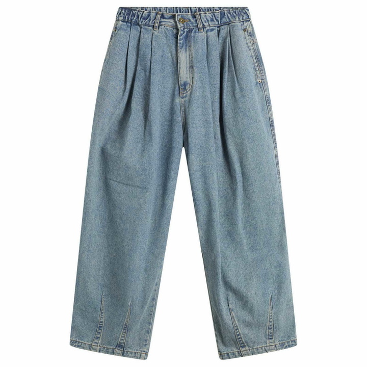 Photo: Anglan Men's Stone Vintage Denim Balloon Pants in Light Blue