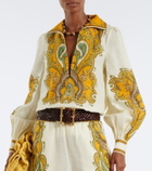 Alémais Porter printed linen blouse