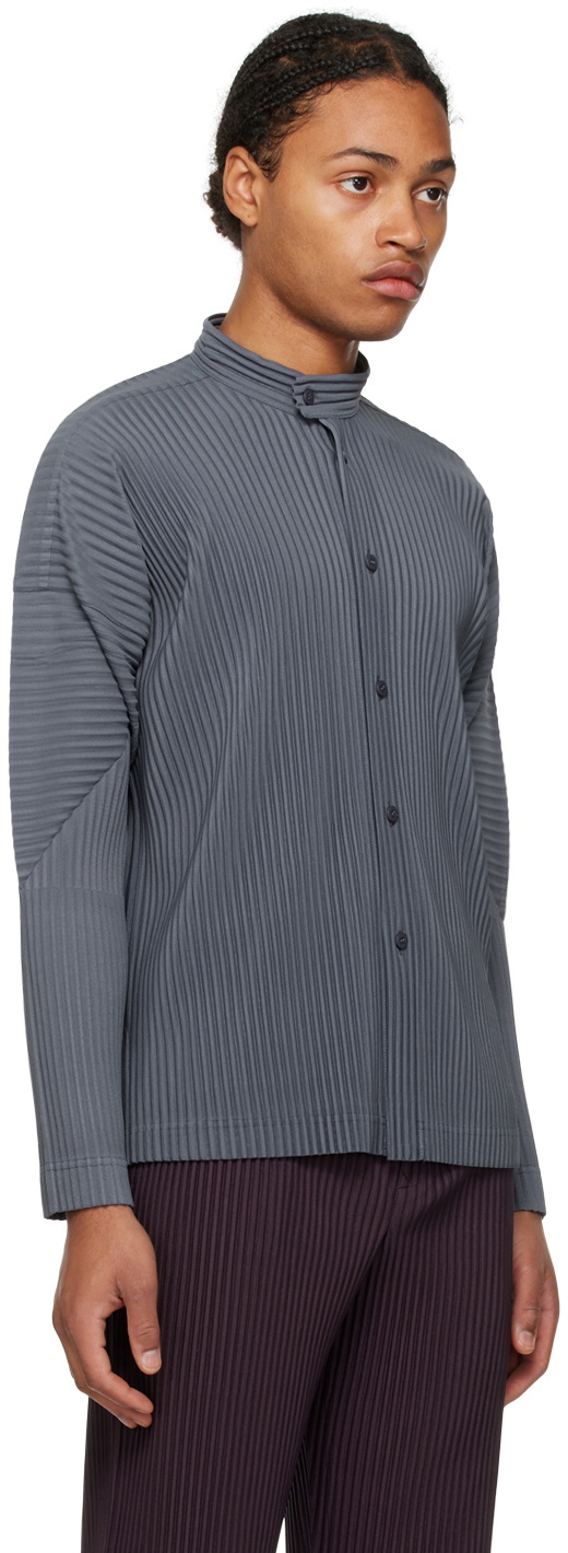HOMME PLISSÉ ISSEY MIYAKE Gray Monthly Color October Shirt Homme