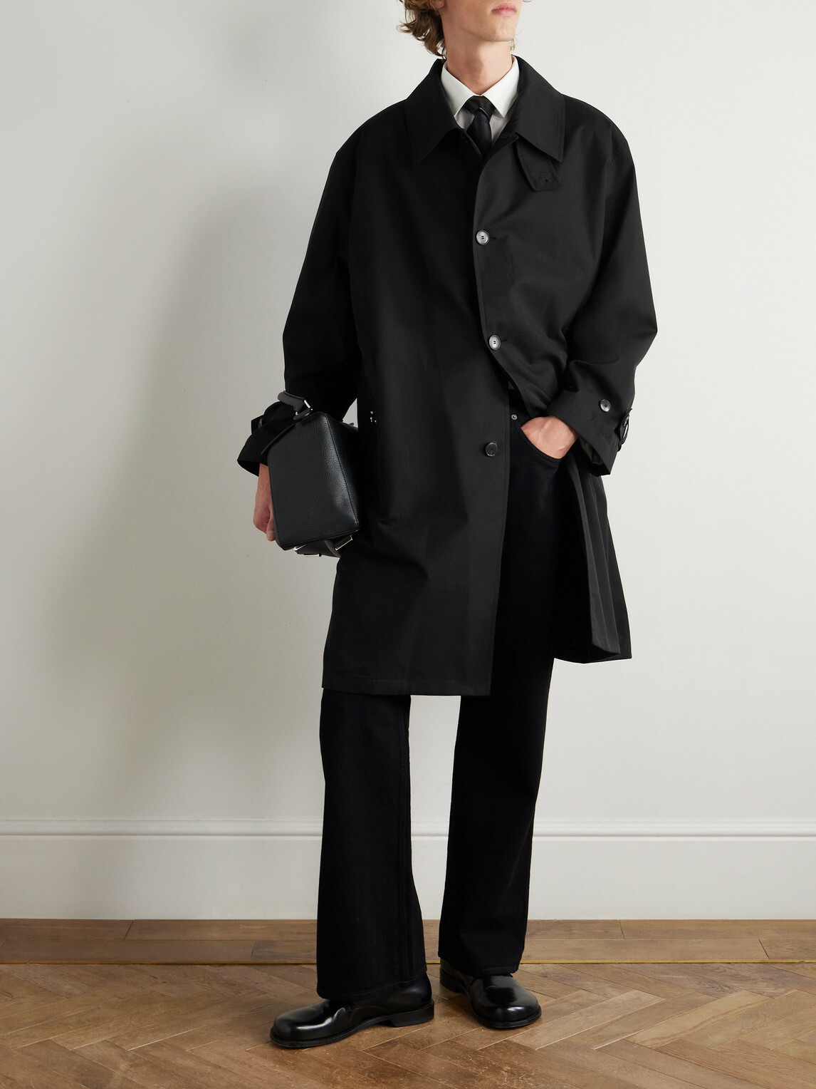 mfpen - Client Cotton-Gabardine Coat - Black
