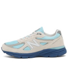 New Balance 990v4 Sneaker in Moonbeam/Magic Blue