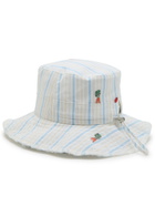 Jacquemus Le Bob Artichaut Embroidered Cotton Bucket hat White