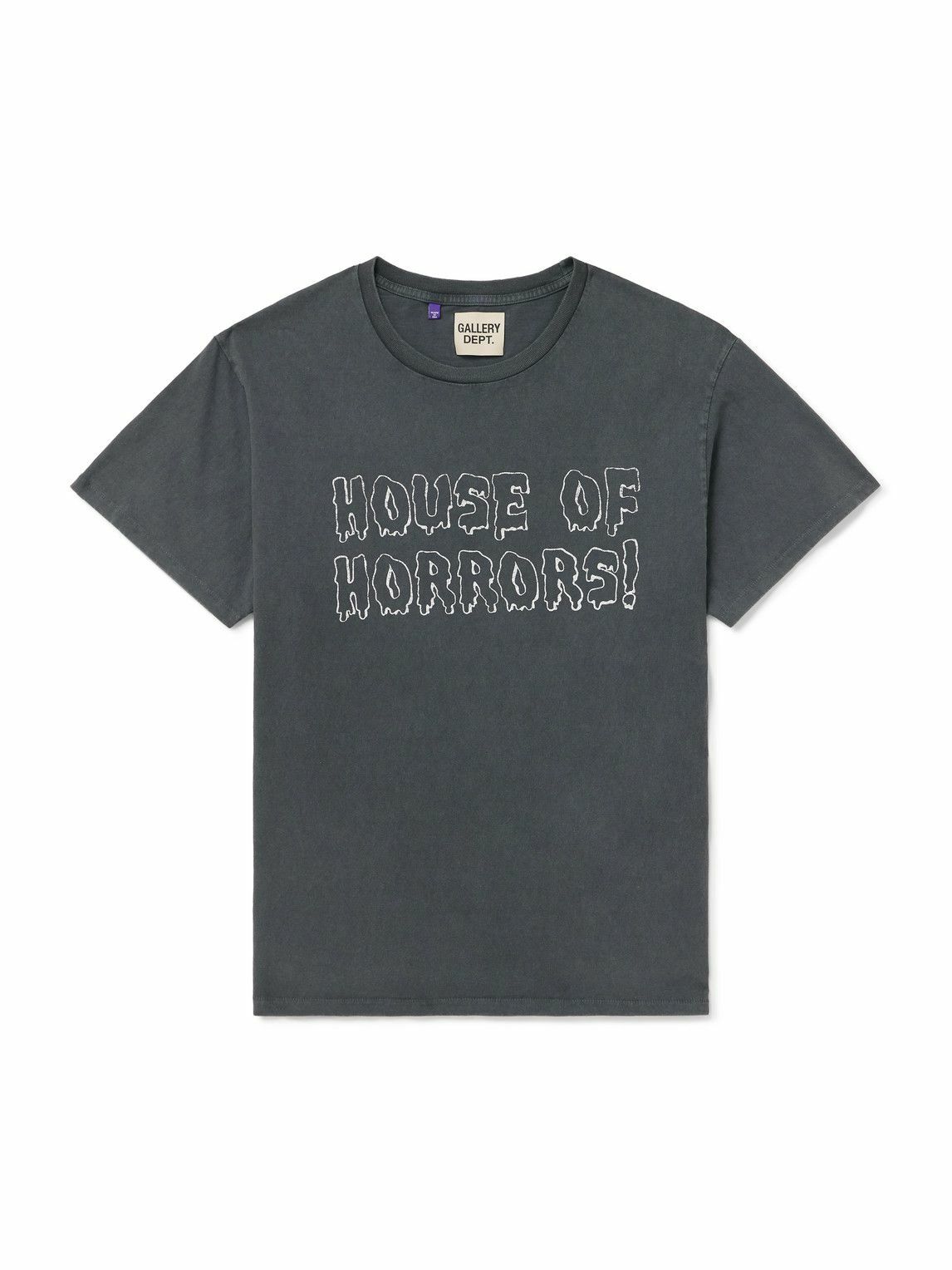 Gallery Dept. - Horrors Glittered Printed Cotton-Jersey T-Shirt - Gray