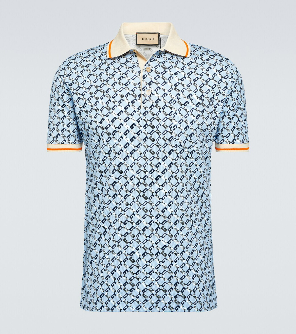 Gucci - Geometric G cotton-blend piqué polo shirt