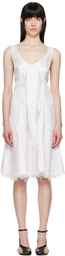 Edward Cuming White Circle Cupro Third Wedding Midi Dress