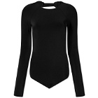 Jil Sander Women's Open Back Bodysuit in Black