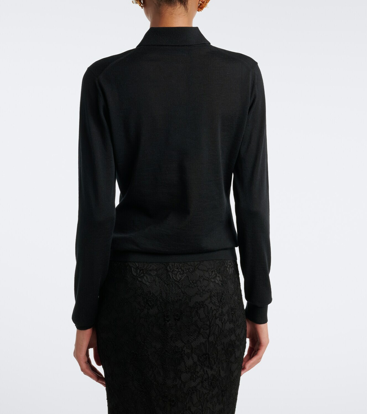 Dolce&Gabbana Embellished cashmere polo sweater