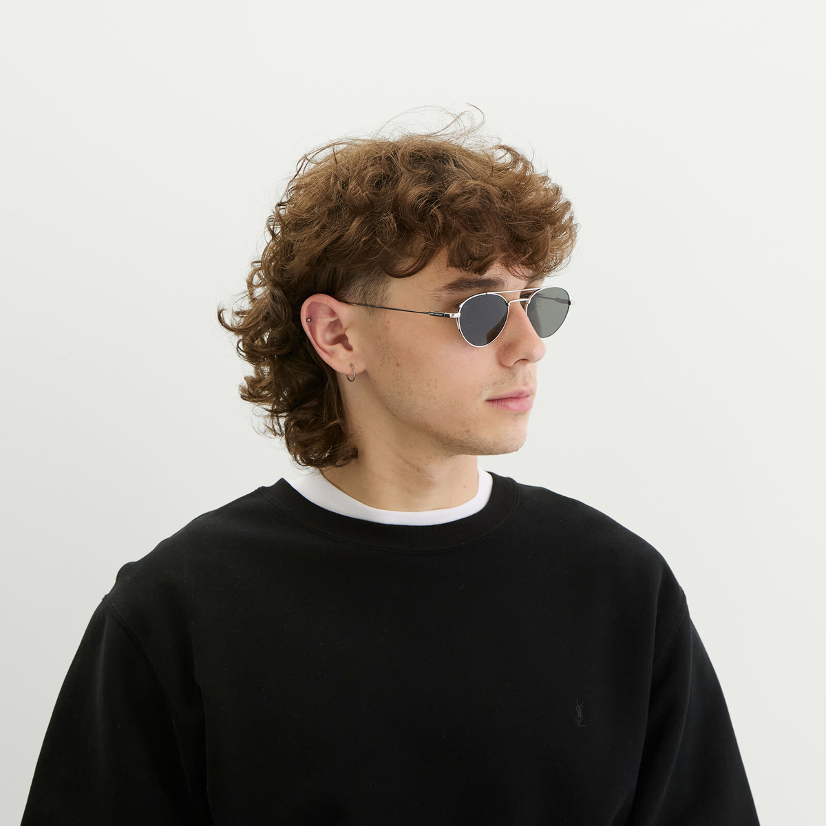 Saint Laurent Sunglasses Saint Laurent SL 97 Sunglasses in Silver/Grey 