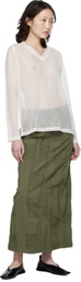 NEEDLES Off-White L/S V-neck Sweater