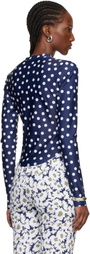 Jean Paul Gaultier Navy 'The Polka-Dot' T-shirt